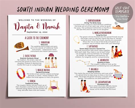Indian Wedding Program Template